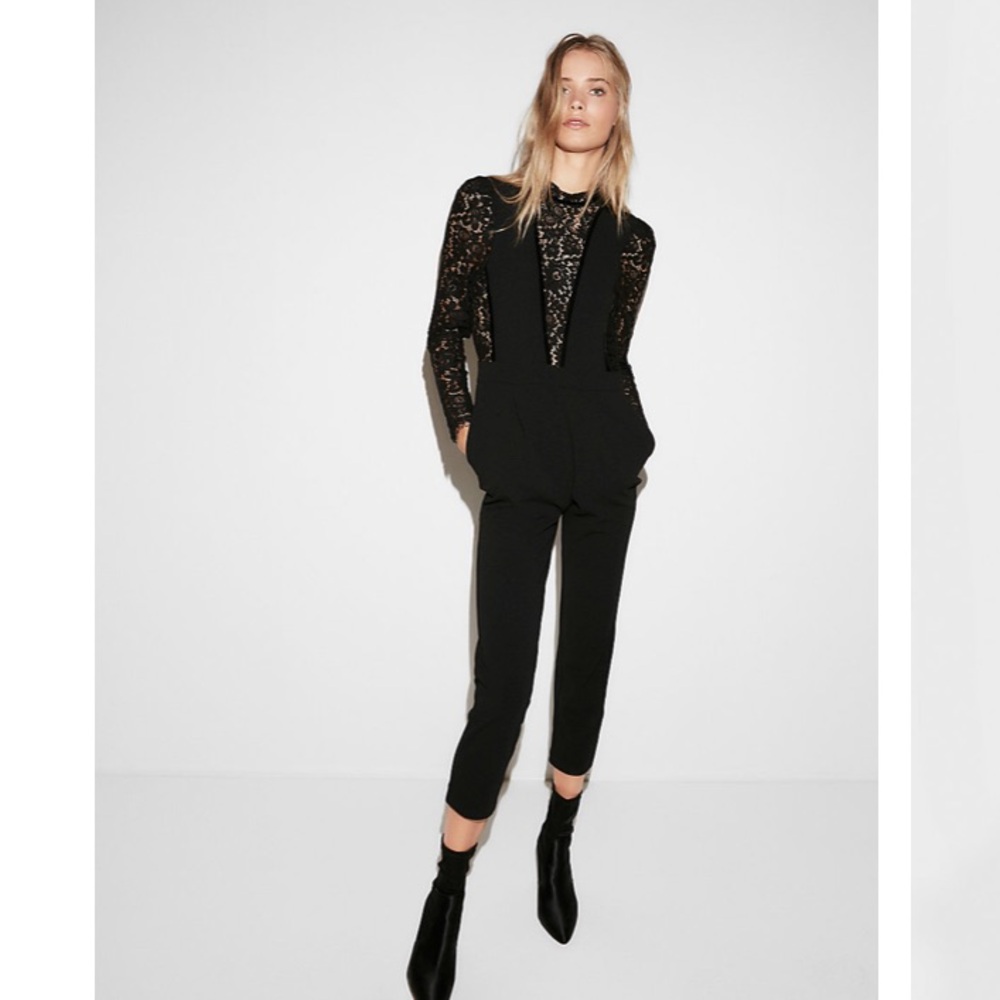 Express • Pieced Lace Jumpsuit
